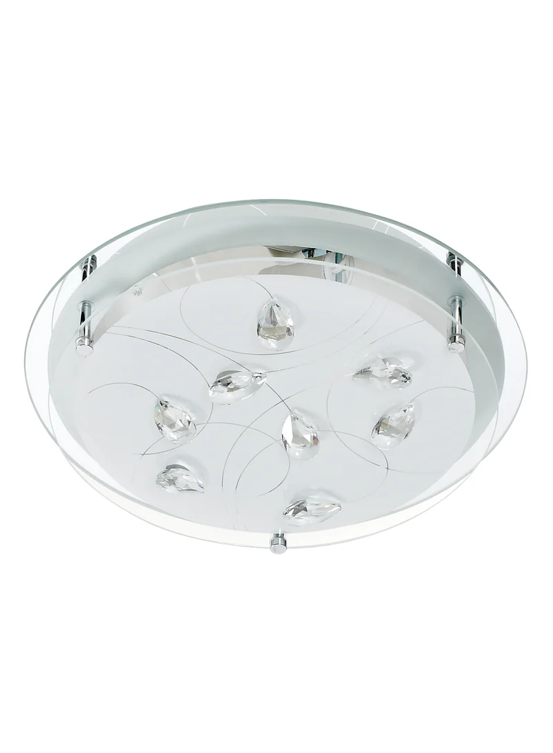 Plafón de techo MDC rosky E27 2 luces cristal 574273092