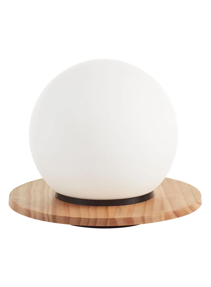 Lámpara de sobremesa MDC floc E27 negro madera natural opal 450309103
