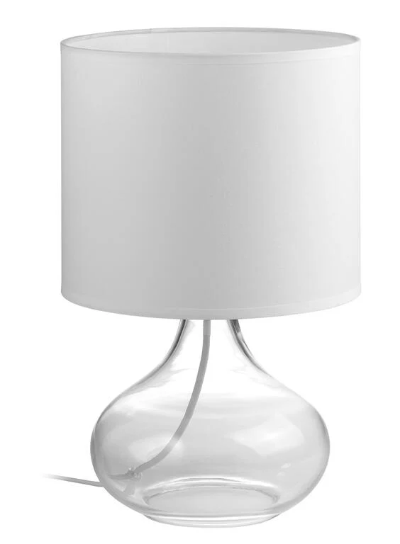 Lámpara de sobremesa MDC Oriana transparente blanco 20W 588796804