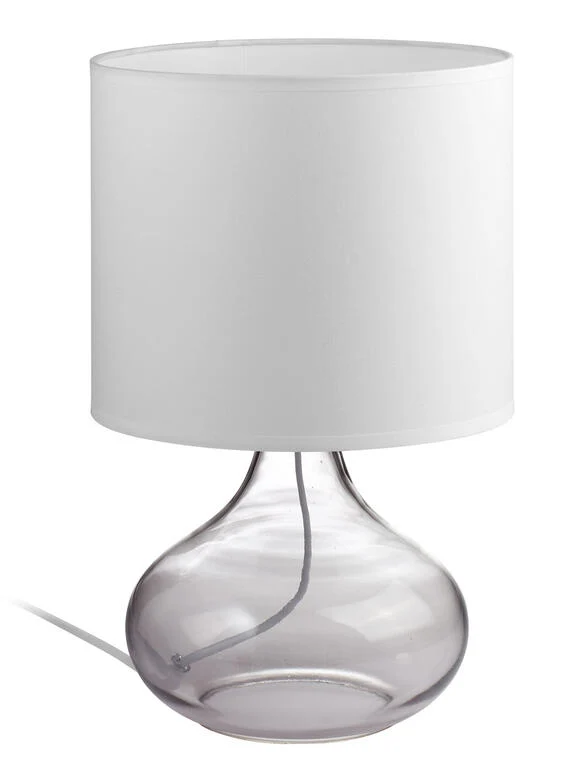 Lámpara de sobremesa MDC Oriana gris blanco 20W 588793204