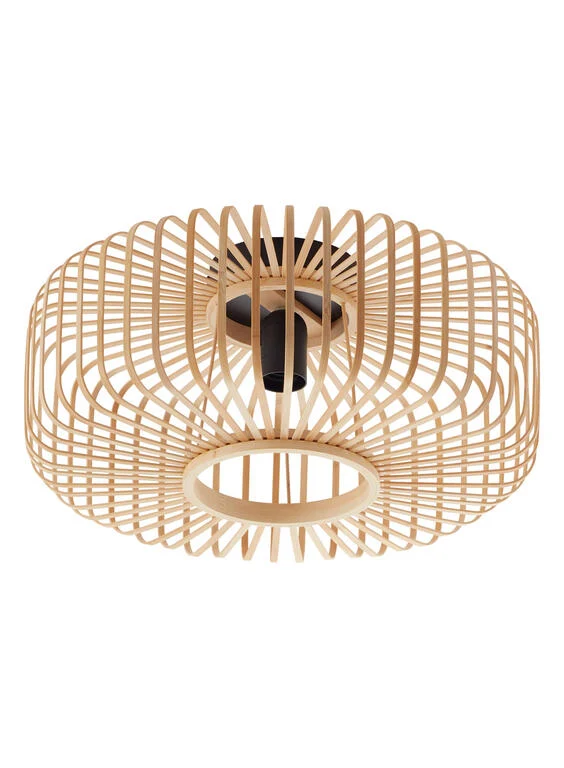Plafón de techo MDC Varilla madera natural 20W 588755501