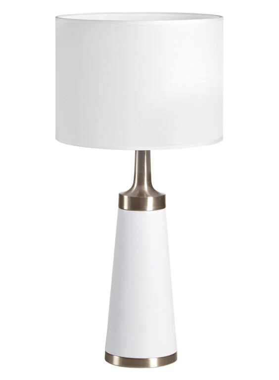 Lámpara de sobremesa MDC Gael blanco níquel satinado 20W 580958104