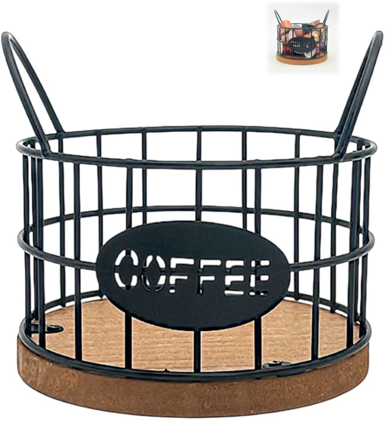 12cm Coffee Wooden Storage basket