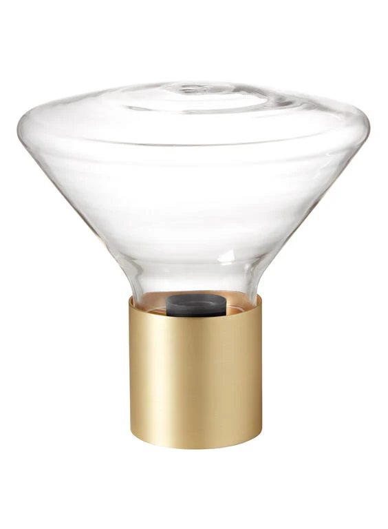 Lámpara de sobremesa MDC Delta latón transparente 20W 580696101