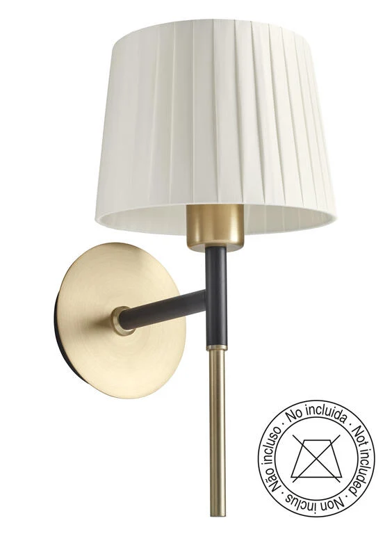 Aplique de pared MDC Juliette latón negro 20W 580626201