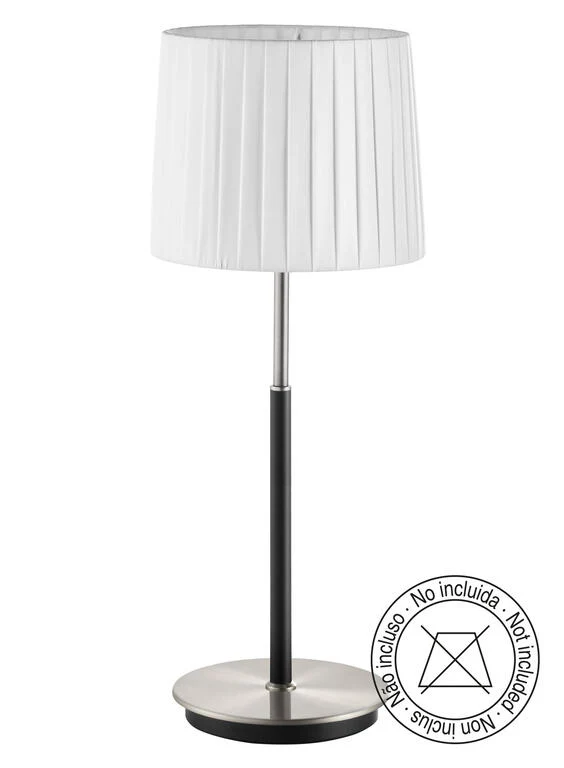 Lámpara de sobremesa MDC Juliette cromo negro 20W 580613801