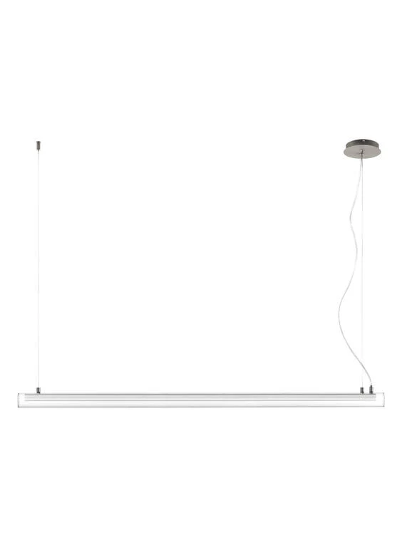 Lámpara colgante MDC Oslo níquel satinado transparente 3000K 32W 580553602
