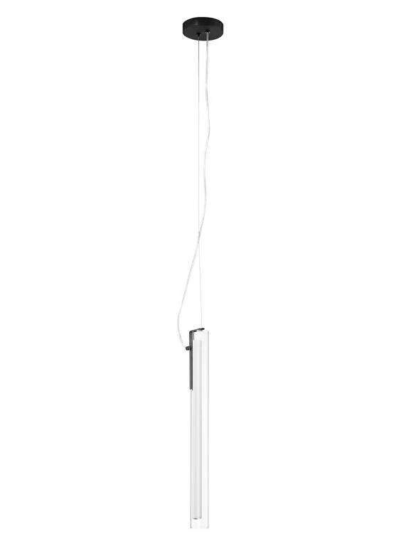 Lámpara colgante MDC Oslo negro transparente 3000K 16W 580539102