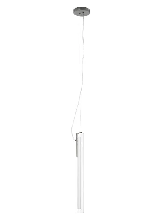 Lámpara colgante MDC Oslo níquel satinado transparente 3000K 16W 580533602