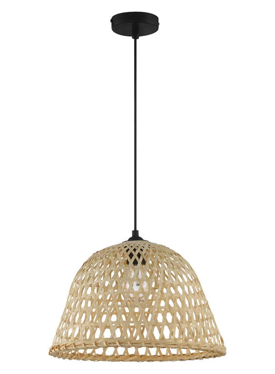 Lámpara colgante MDC David madera natural 20W 580215501