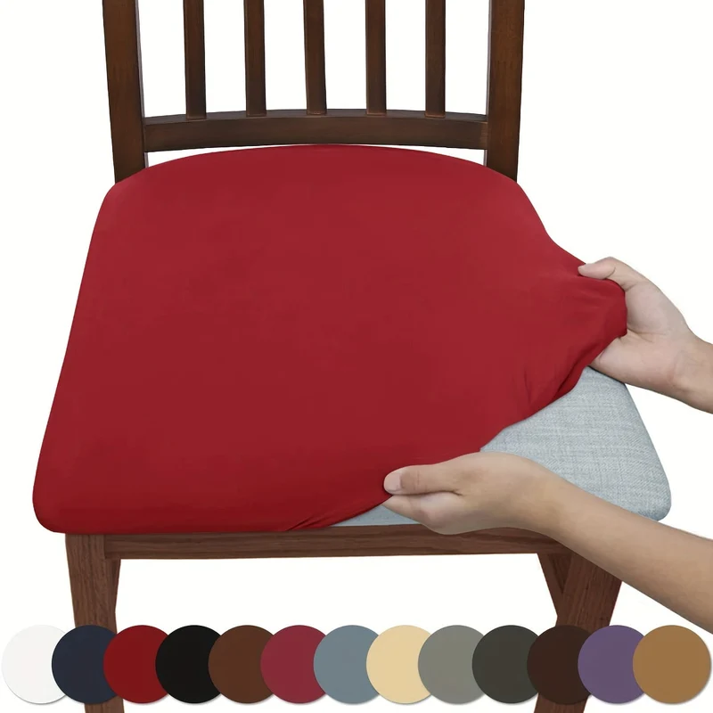 4pc Black Stretch Dining Chair Covers