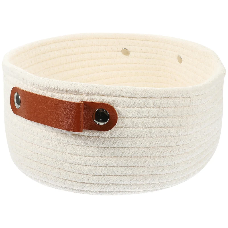 White Woven Storage Basket