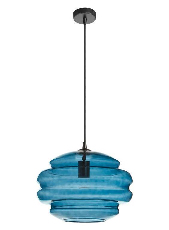 Lámpara colgante MDC Mel azul negro 20W 579909006