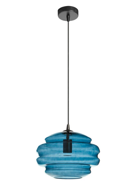 Lámpara colgante MDC Mel azul negro 20W 579899006
