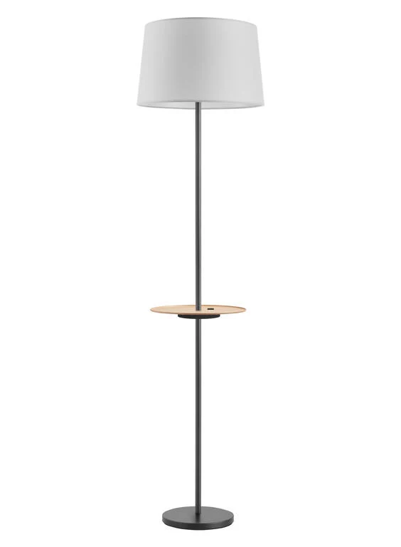 Lámpara de pie de salón MDC ROMESA madera natural 20W 578749104