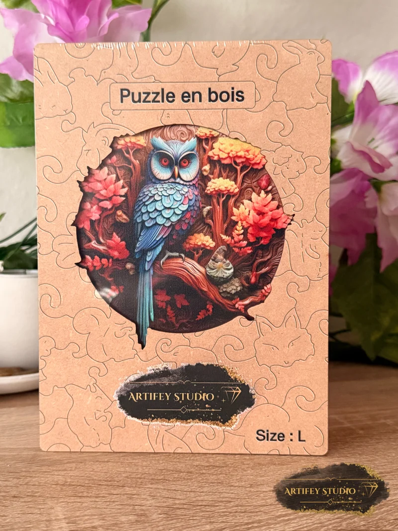 Holzpuzzle- Eule