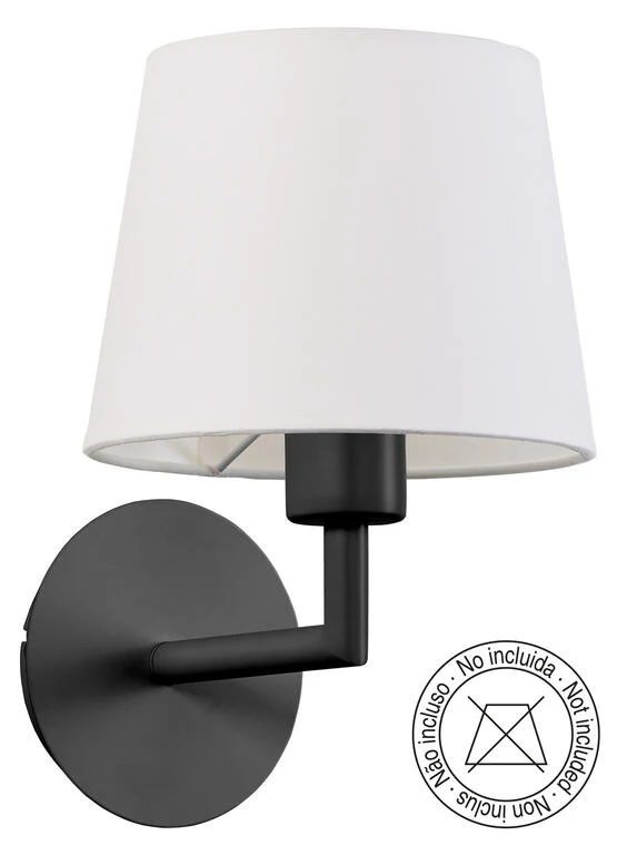 Aplique de pared MDC Roomer negro 20W 576829121