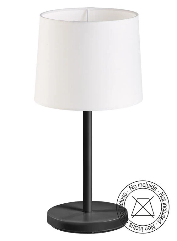 Lámpara de sobremesa MDC Roomer negro 20W 576819116