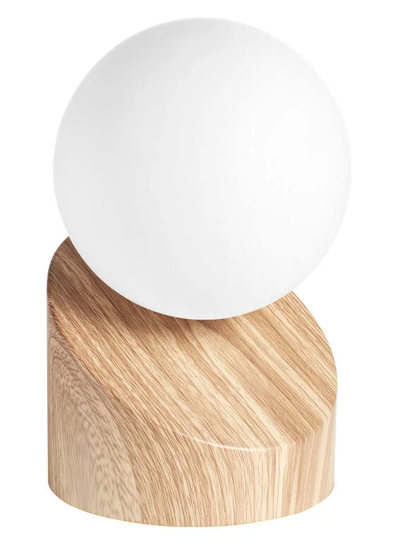 Lámpara de sobremesa MDC Moon madera natural 8W 576515587