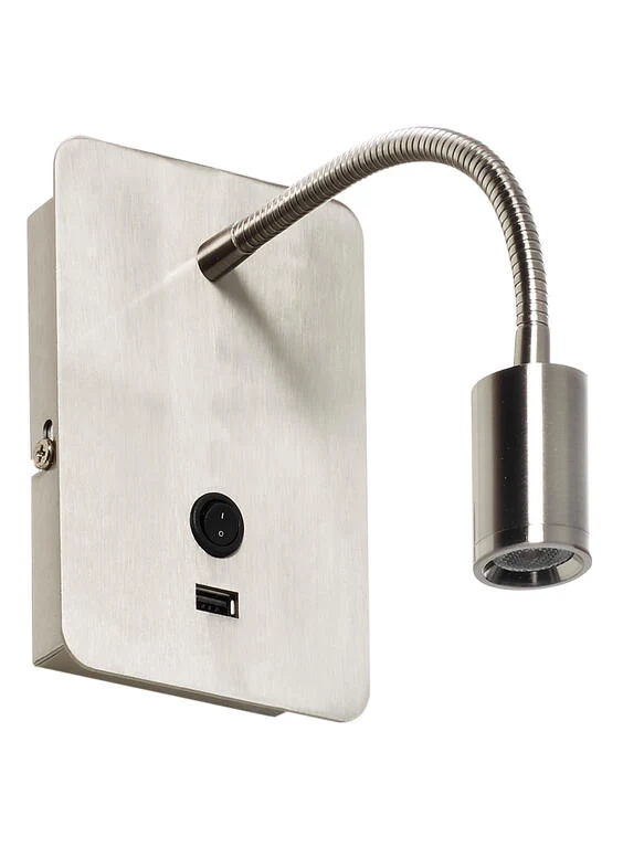 Aplique de pared MDC Flex cromo 3000K 3W 576033502