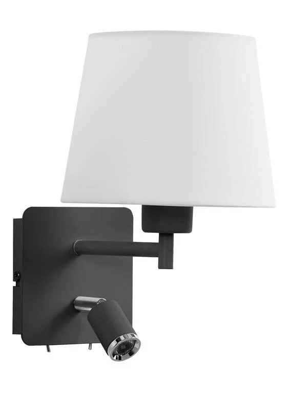 Aplique de pared MDC Mailand negro blanco 3000K 20W 575579125