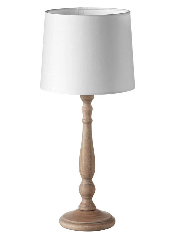 Lámpara de sobremesa MDC Loira madera natural 20W 482725504