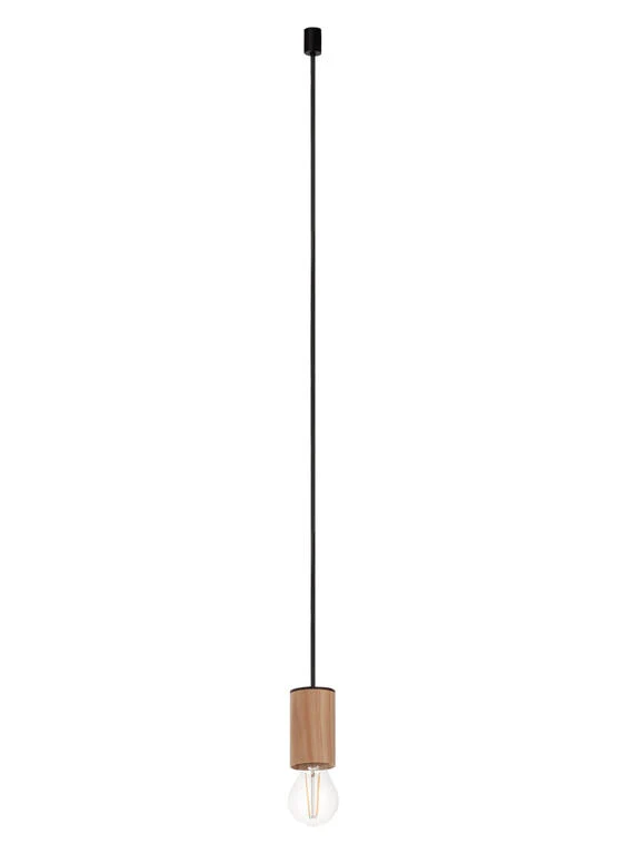 Lámpara colgante MDC Kopa negro madera natural 20W 450409101