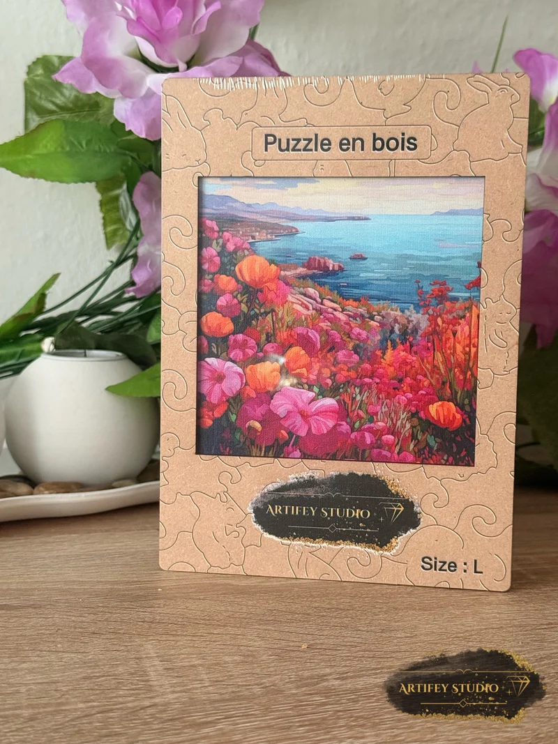 Holzpuzzle- Blumenmeer