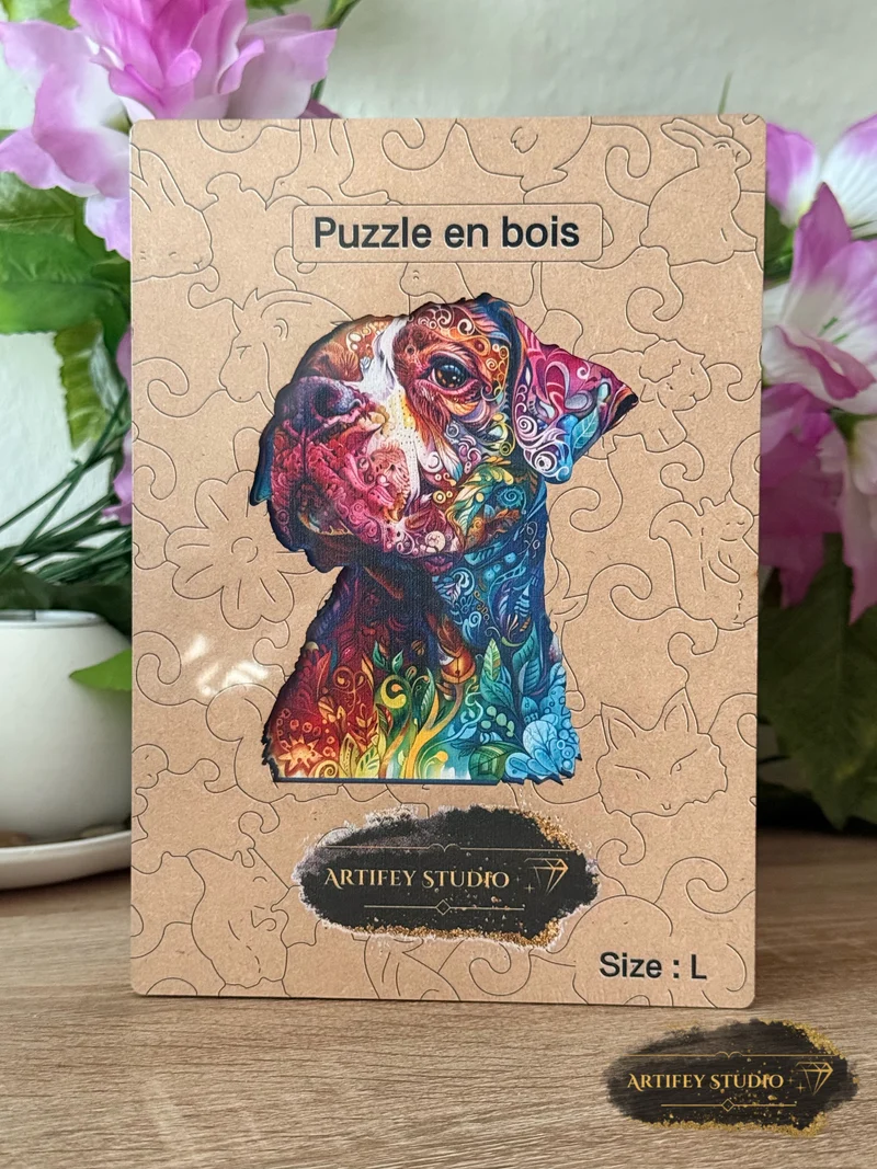 Holzpuzzle- Hund