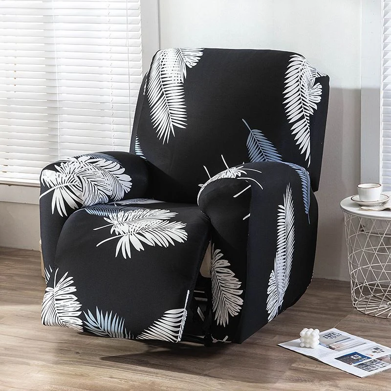 Black Stretch Recliner Chair Cover One-Seater