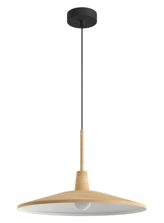 Lámpara colgante MDC Denver madera natural 20W 578135501