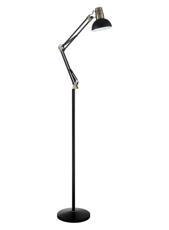 Lámpara de pie de salón MDC Artic negro dorado 20W 577949101