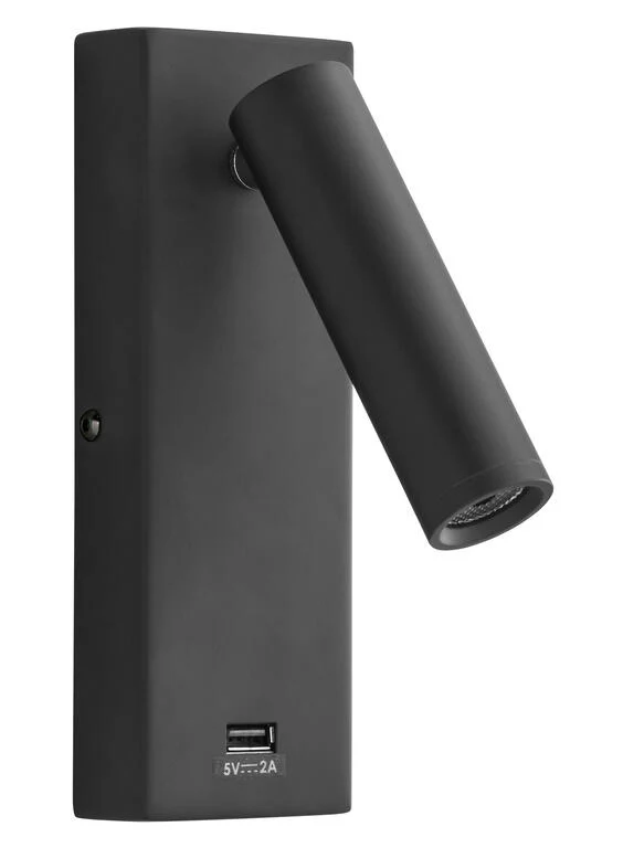 Aplique de pared MDC Chelsea negro 3000K 3W 577579109