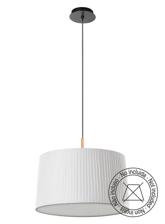 Lámpara colgante MDC Juliette negro madera natural 20W 450239101