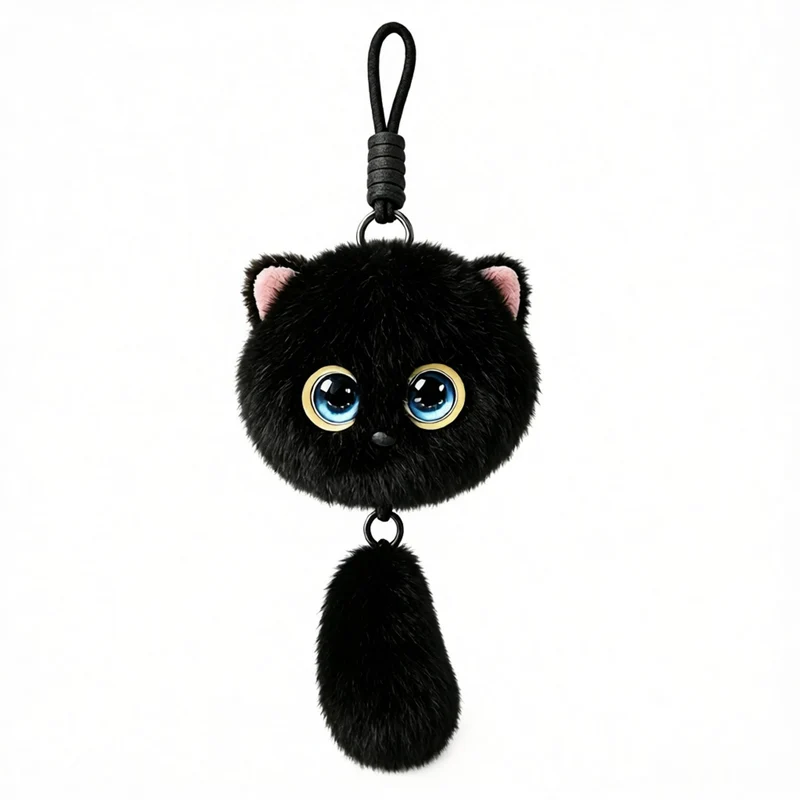 Black AI Cat Companion Robot