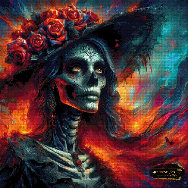 La Reina del Fuego by Artifey 90x90 mit 280 Farben