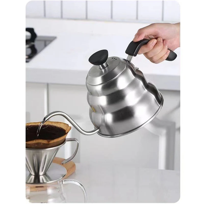 Coffee Stainless Steel Gooseneck Kettle with Thermometer