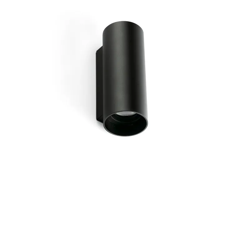 Aplique de exterior Faro Kov 21cm 2 luces LED negro 3000K IP65 22° 14°/34° redondo 71791-234