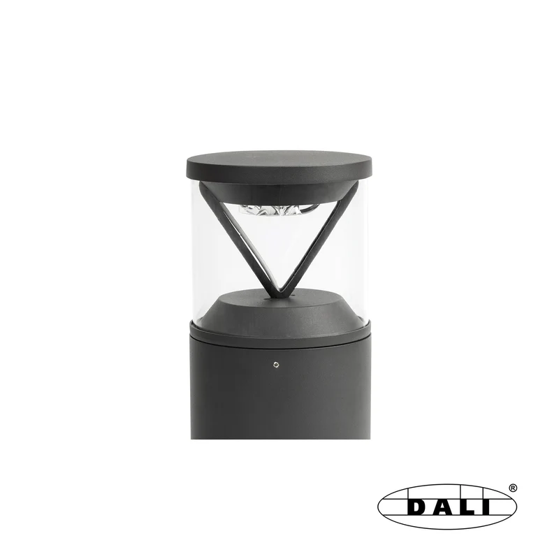 Sobremuro de exterior Faro Rush 25cm LED gris oscuro 2700K IP65 360° DALI regulable 750000D