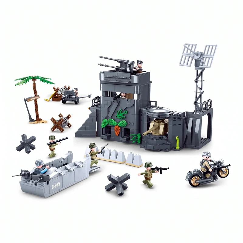 Sluban B0861 Model Kit WWII Atlantic Wall Coastal Bunker Defense