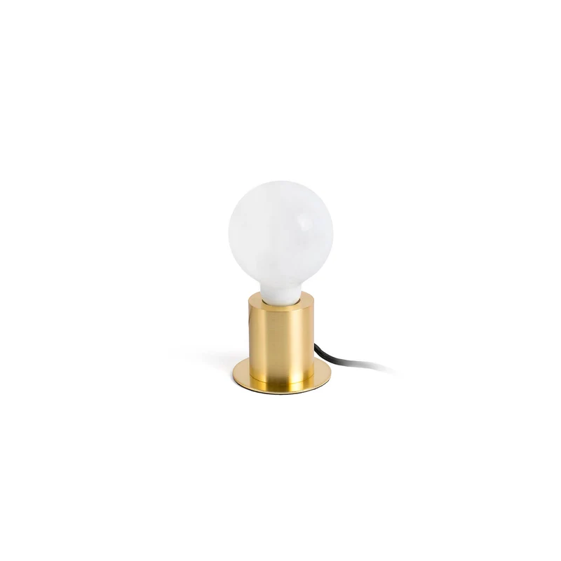 Lámpara de mesa Faro Ten E27 LED oro satinado 62157