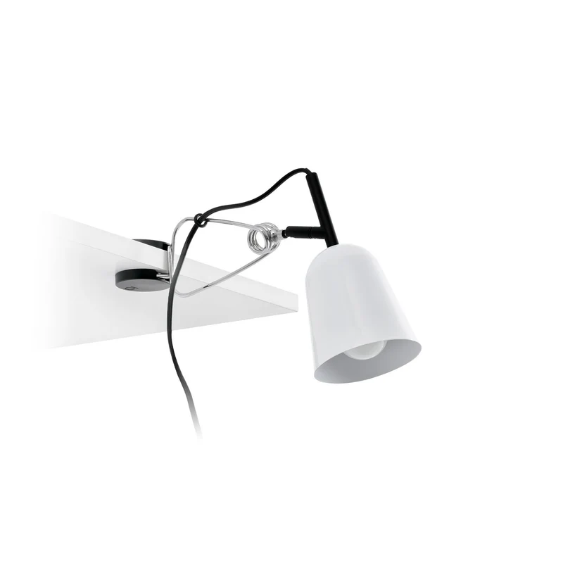 Lámpara de mesa flexo Faro Studio de pinza E14 LED blanco brillo 51135