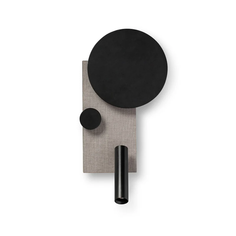 Lámpara de pared aplique Faro Klee izquierdo con lector LED gris texturizado 2700K 20066