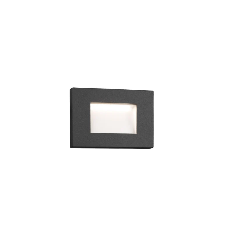 Empotrable de pared exterior Faro Spark LED gris oscuro 3000K IP65 opal 70162