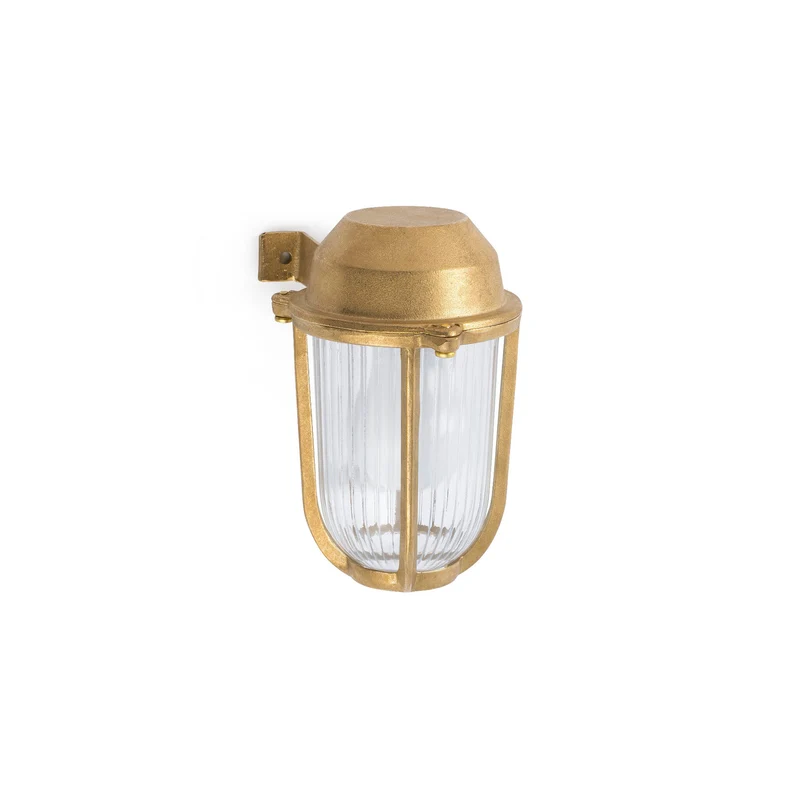 Aplique de exterior Faro Borda 18cm E27 LED latón IP44 70997