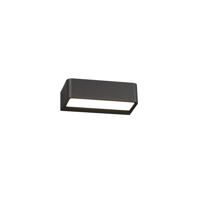 Aplique de exterior Faro Takua LED gris oscuro 3000K IP65 opal 71277