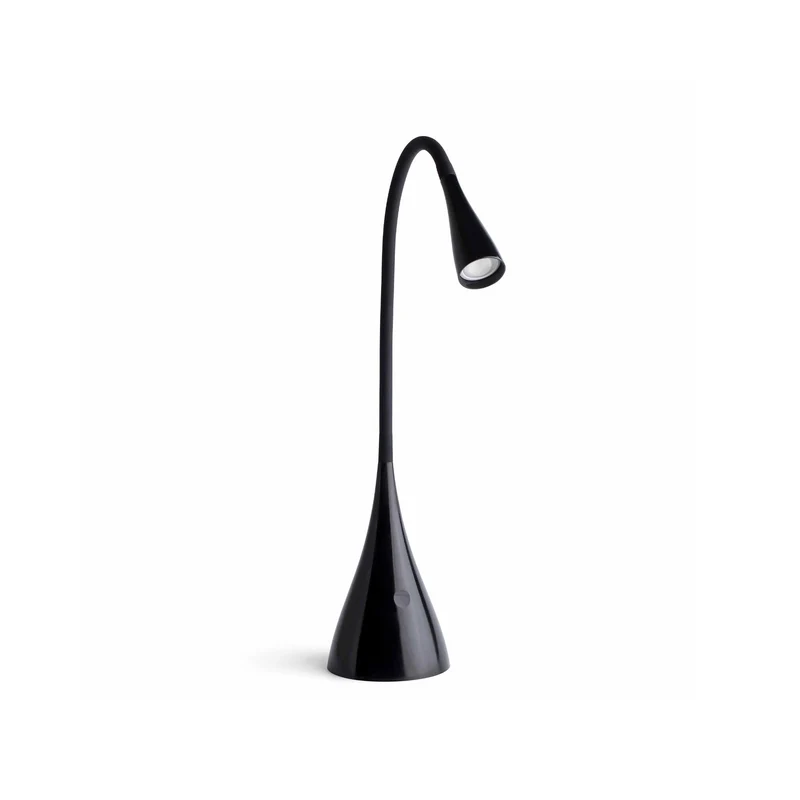Lámpara de mesa Faro Lena LED negro brillo 4000K 52058