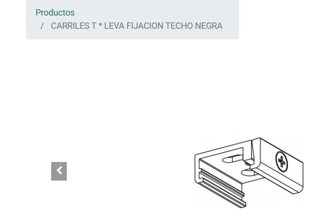 LEVA FIJACION TECHO CARRIL TRIFASICO NEGRO MANTRA XTS122