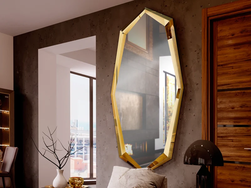 Espejo Schuller London acero oro brillo 90x180cm 339421