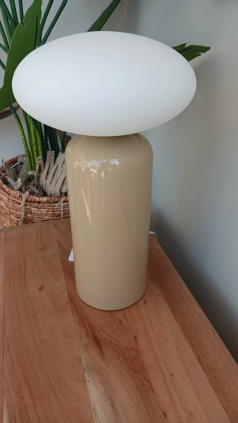 Lámpara de mesa Enora beige mostaza 50-615